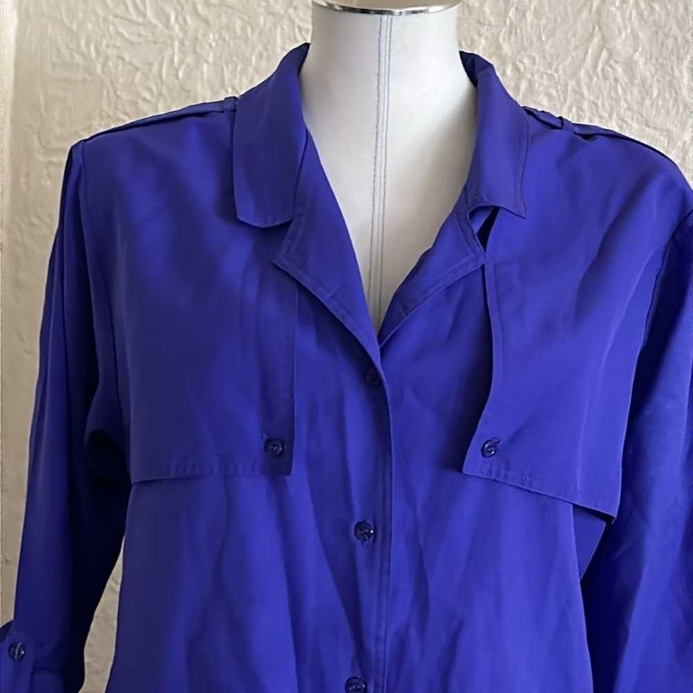 Diane Von Furstenburg Vintage Burple Blue Purple … - image 2