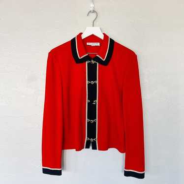 St. John Collection Red Cardigan size 10