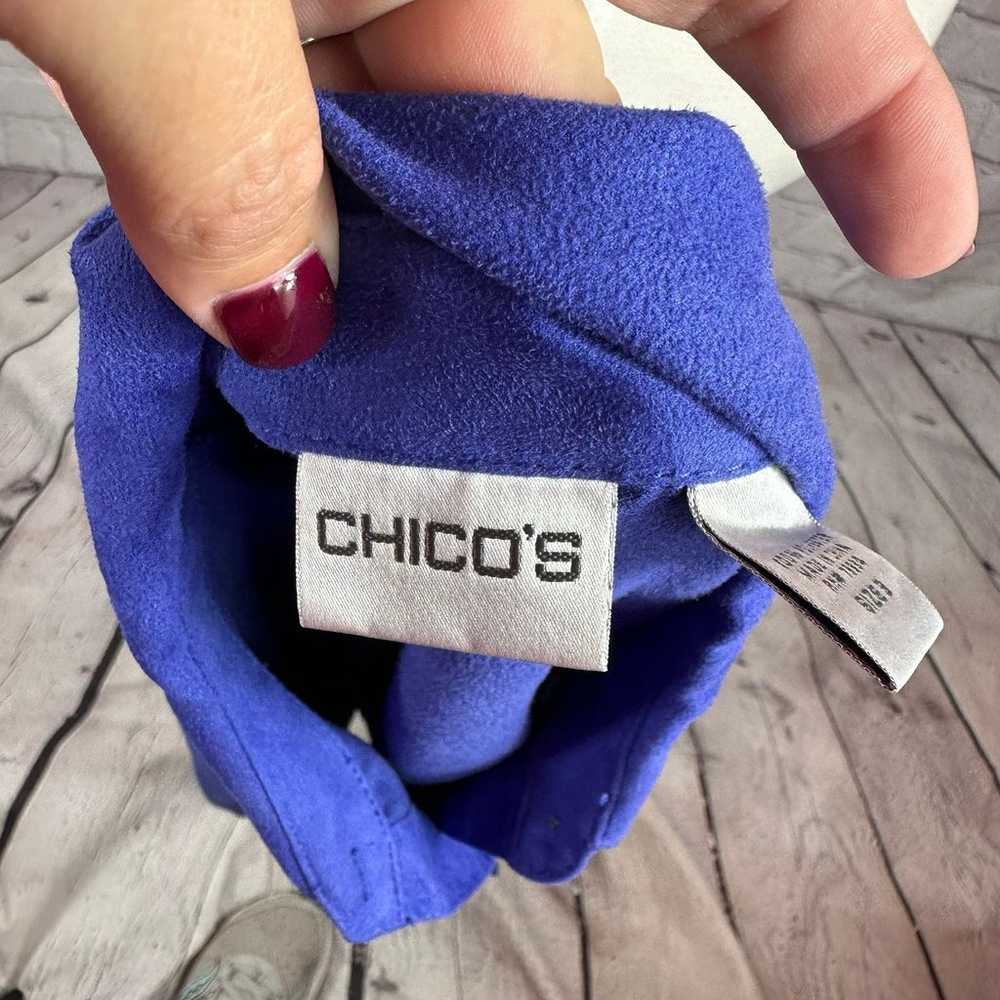 Chico's vintage 80s faux suede shirt jacket shack… - image 6