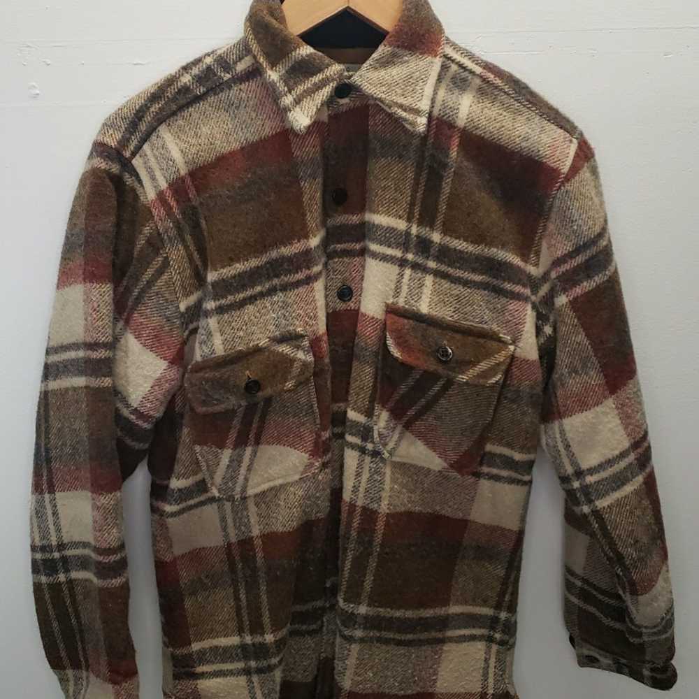 Vintage 70s-80s KMart Plaid Wool Chore Barn Coat … - image 11