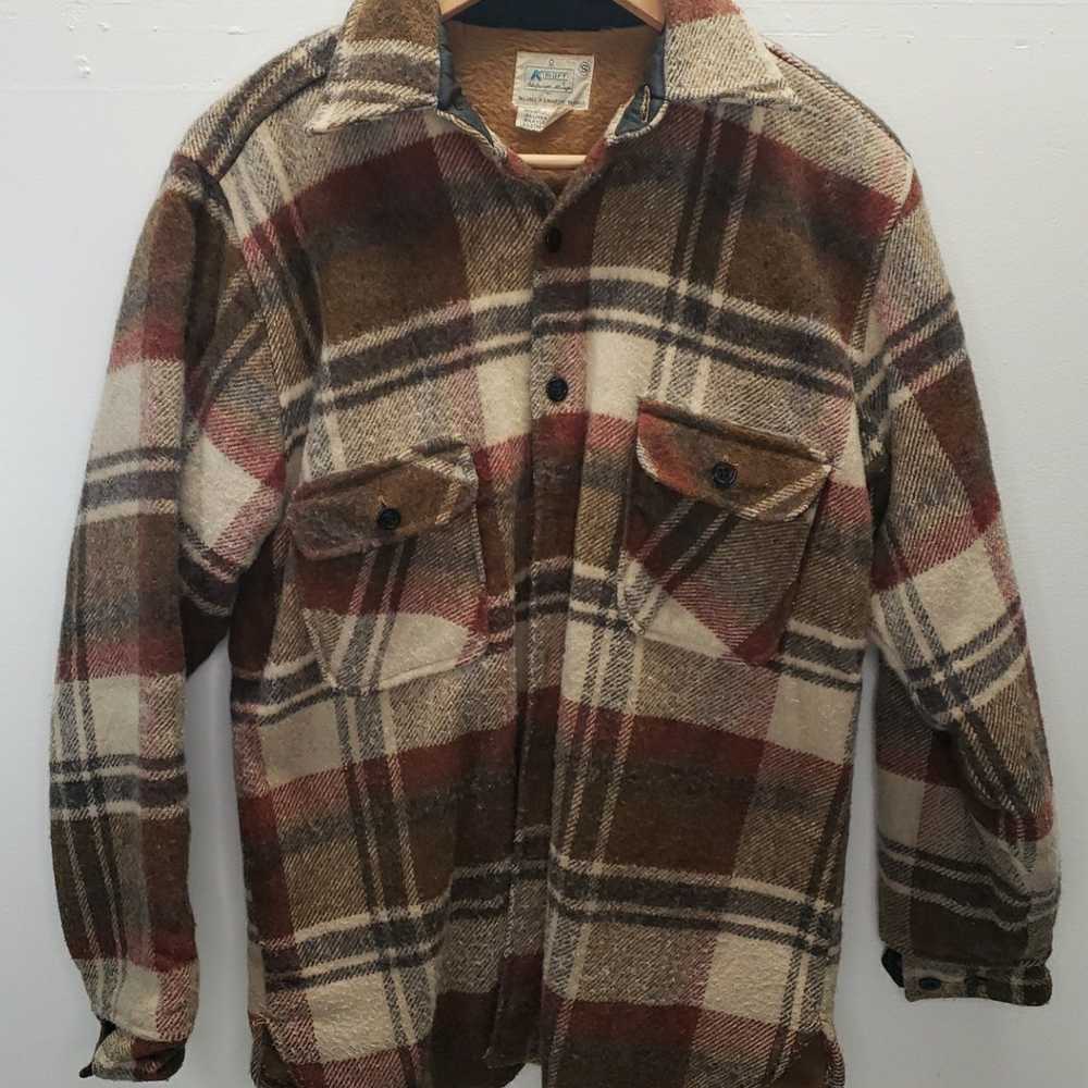 Vintage 70s-80s KMart Plaid Wool Chore Barn Coat … - image 12