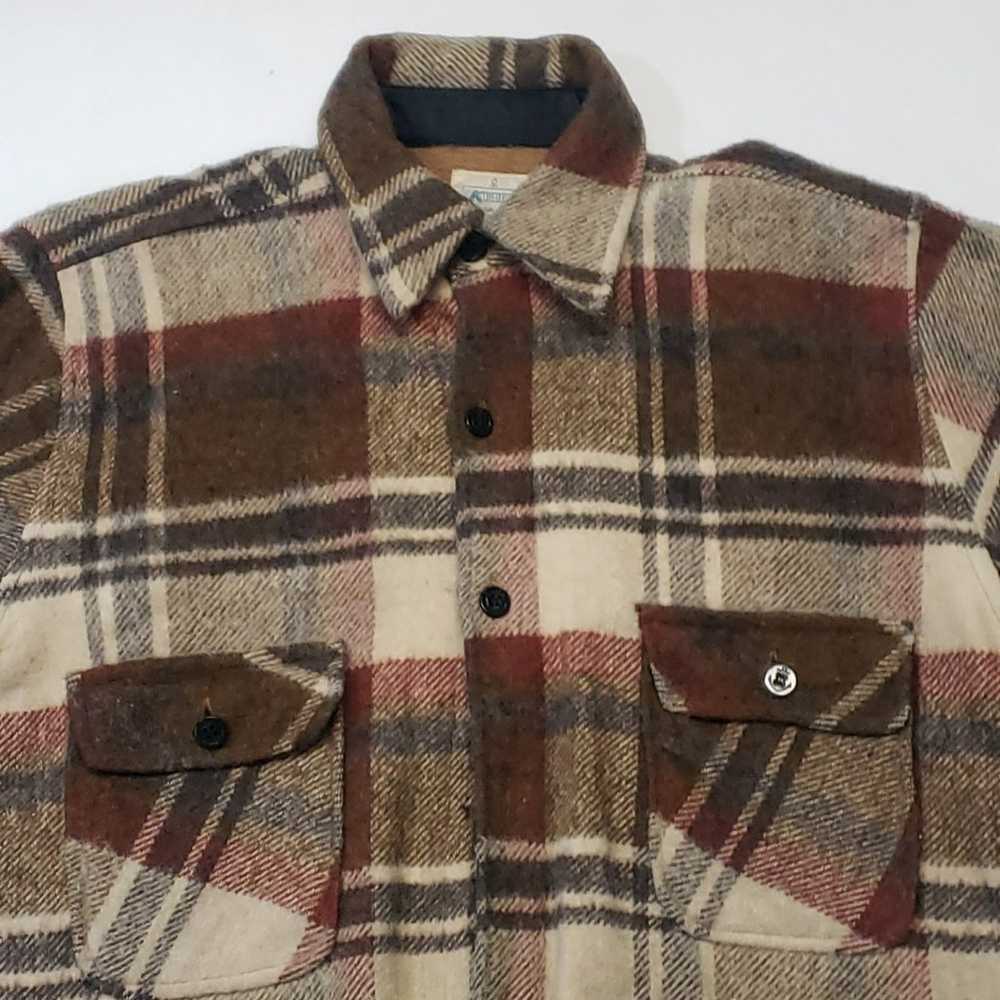 Vintage 70s-80s KMart Plaid Wool Chore Barn Coat … - image 2