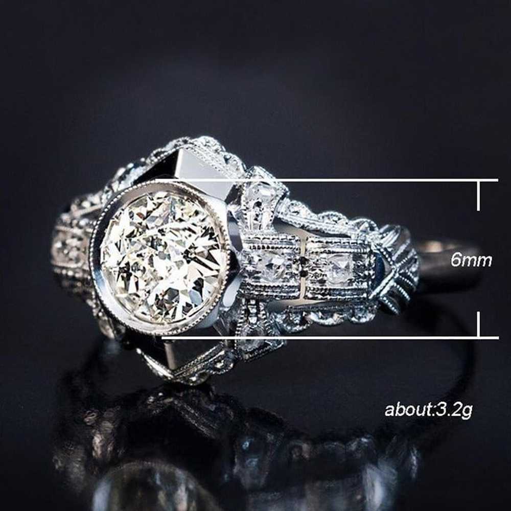 ❤️Vintage Silver Plated Wedding Engagement Ring f… - image 8
