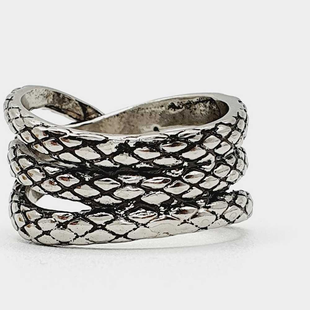 Trendy Multi Layer Snake Vintage Carved Silver Fa… - image 7