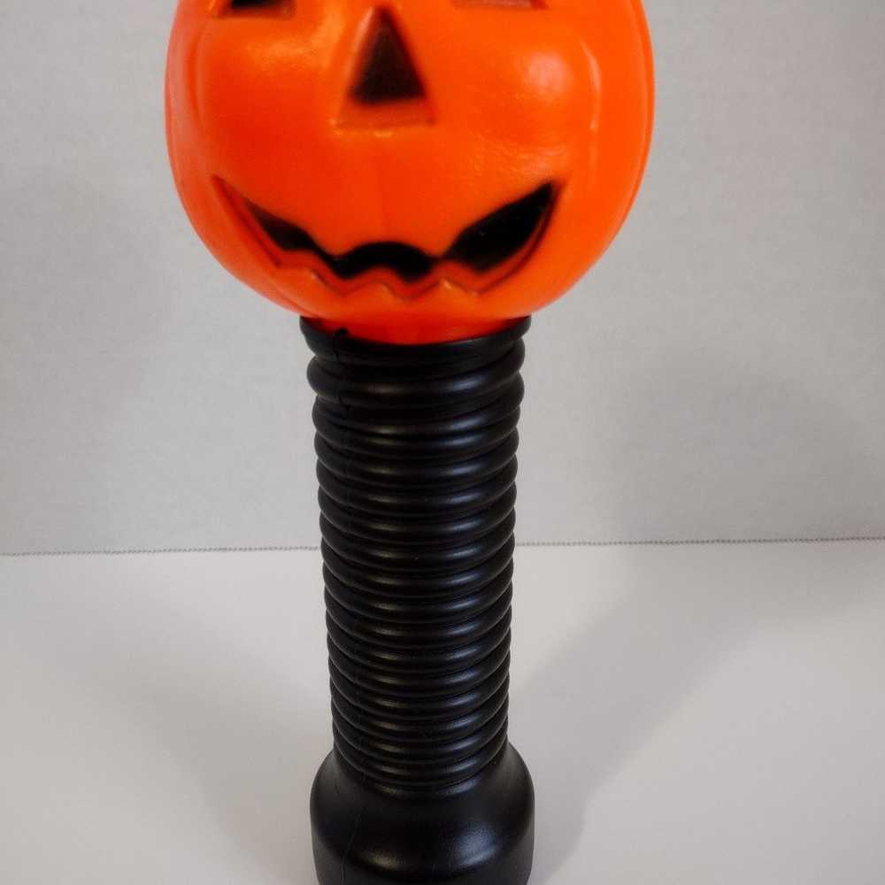 Vintage Halloween Jack-o'-lantern Blow Mold Flash… - image 2