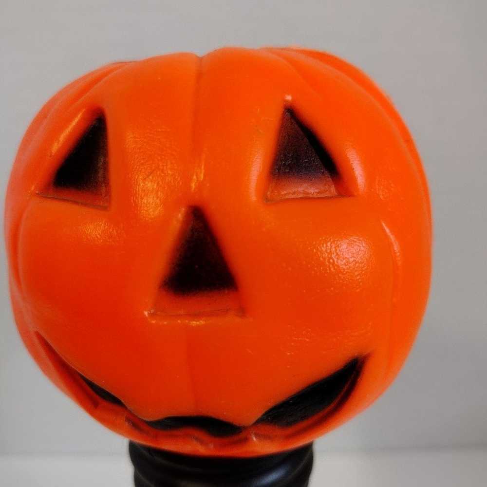 Vintage Halloween Jack-o'-lantern Blow Mold Flash… - image 3
