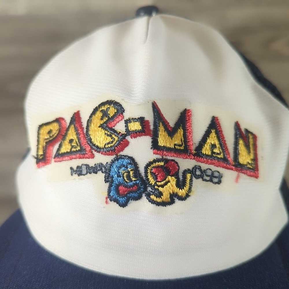 Rare VTG Pac-Man Midway Arcade 1981 Trucker Mesh … - image 6