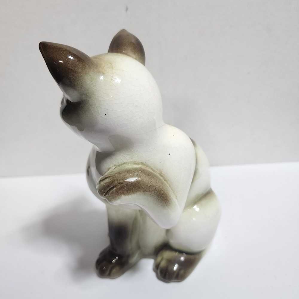 Vintage Siamese Cat Ceramic Figurine Made In Japa… - image 2