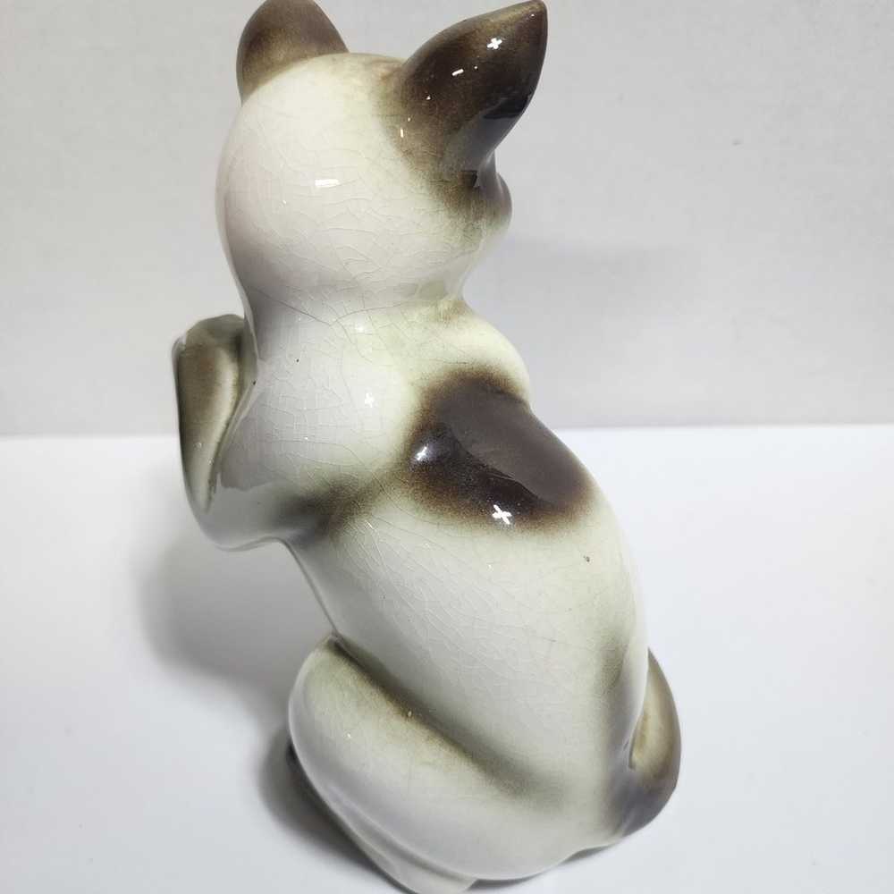 Vintage Siamese Cat Ceramic Figurine Made In Japa… - image 3