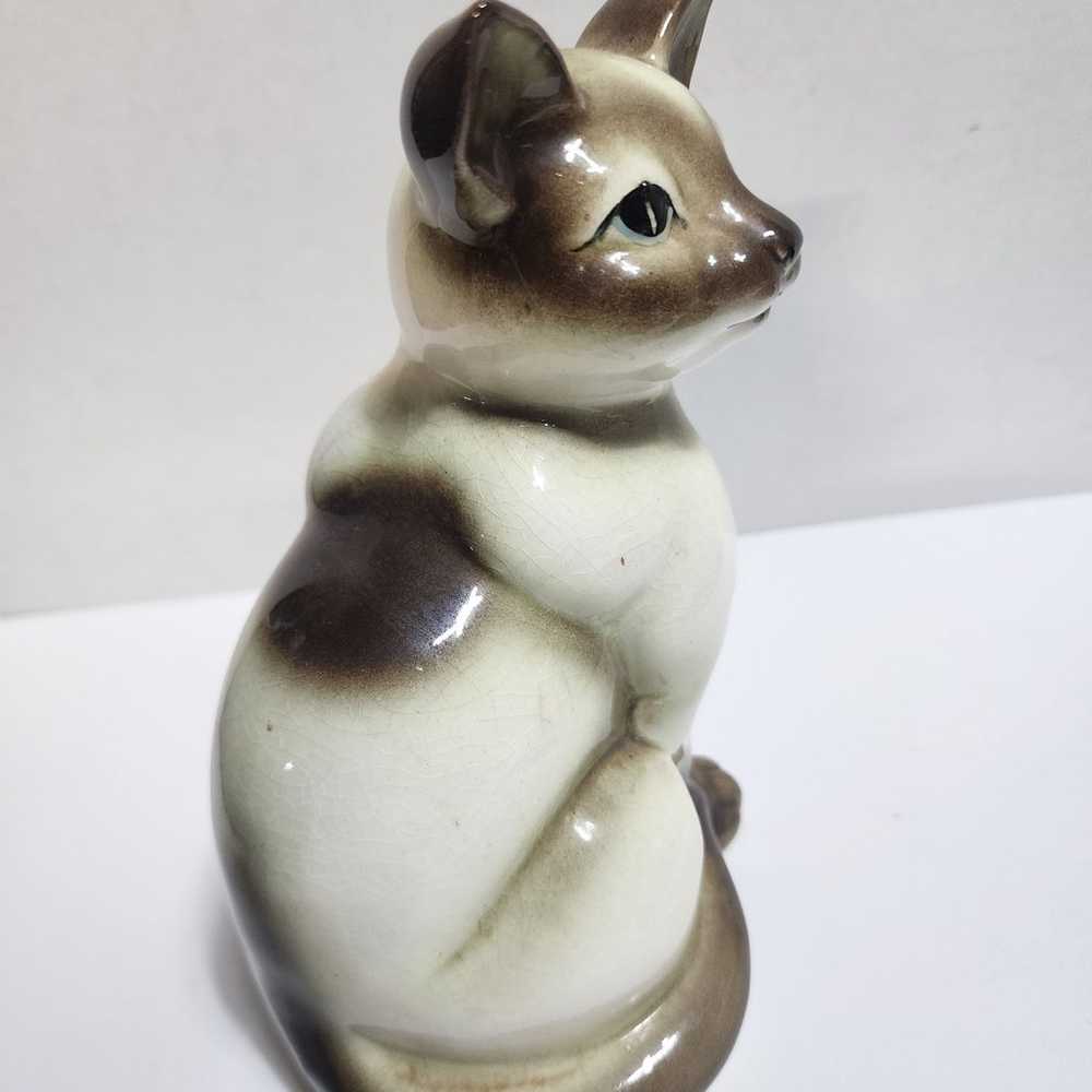 Vintage Siamese Cat Ceramic Figurine Made In Japa… - image 4