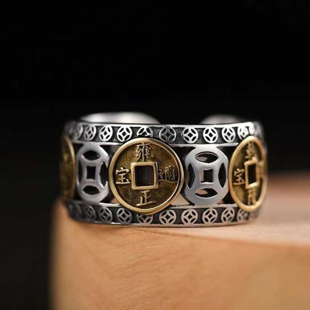 Five Emperors copper coin alloy ring - image 4