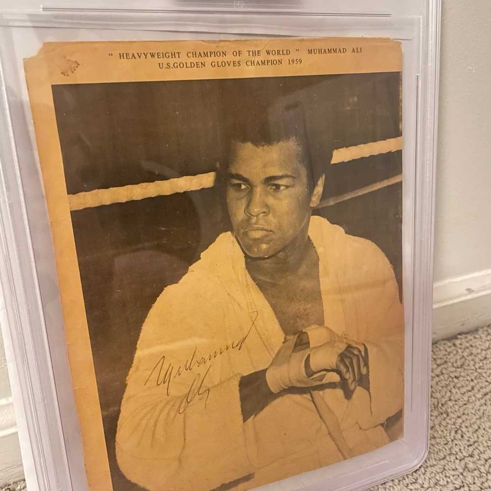 Muhammad Ali Autographed Print PSA Certified - image 4