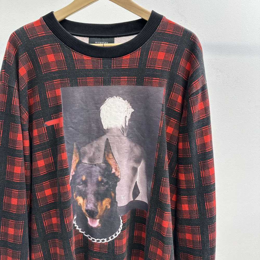 Givenchy Givenchy Tisci Plaid Doberman Sweatshirt - image 2