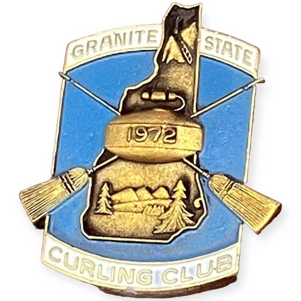 Granite State Curling Club Curling Lapel Sports H… - image 1