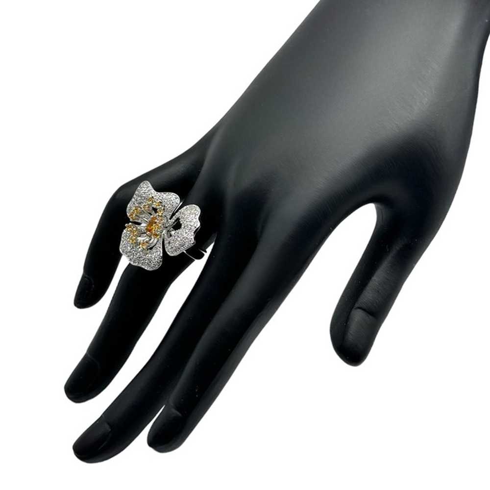 NWT S925 Sterling Silver CZ Three Petal Flower Co… - image 6