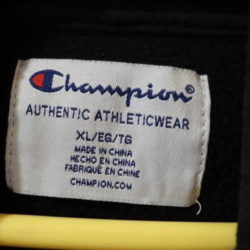 Champion Black Pullover Hoodie Spellout Logo XL - image 10