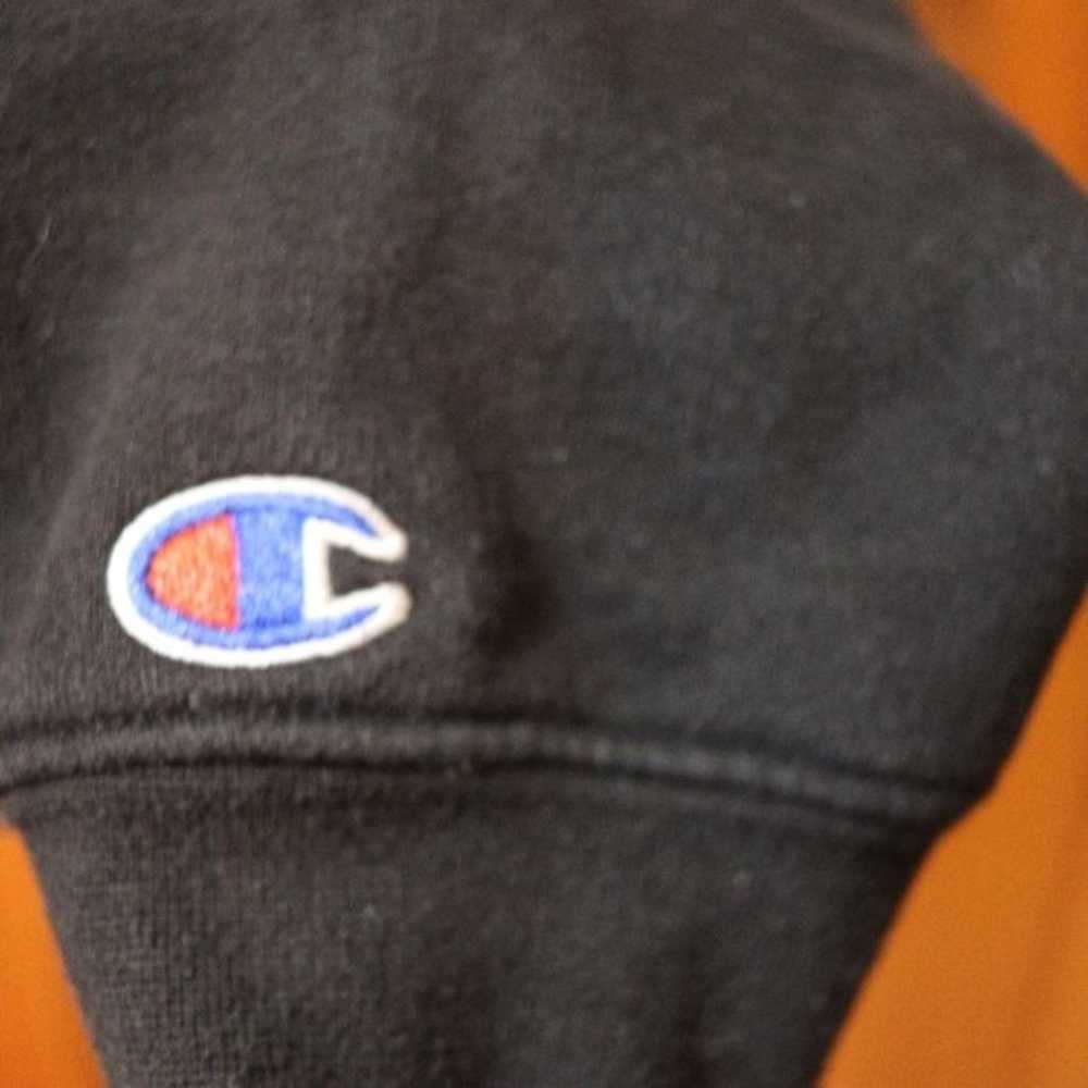 Champion Black Pullover Hoodie Spellout Logo XL - image 8