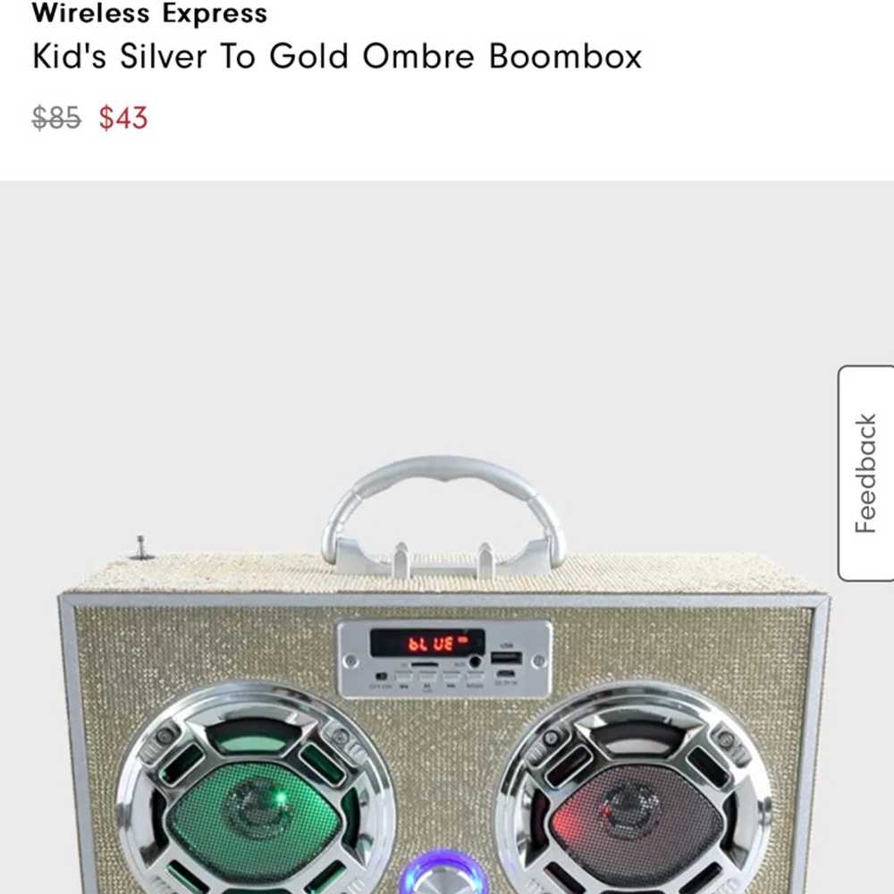 Mini Swarovski Boombox with LED Speakers - image 7