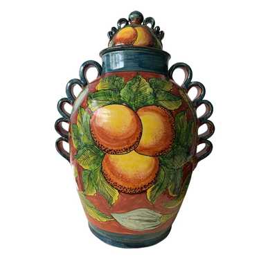 CASAL Majolica Talavera Earthenware Vase Urn Mexic