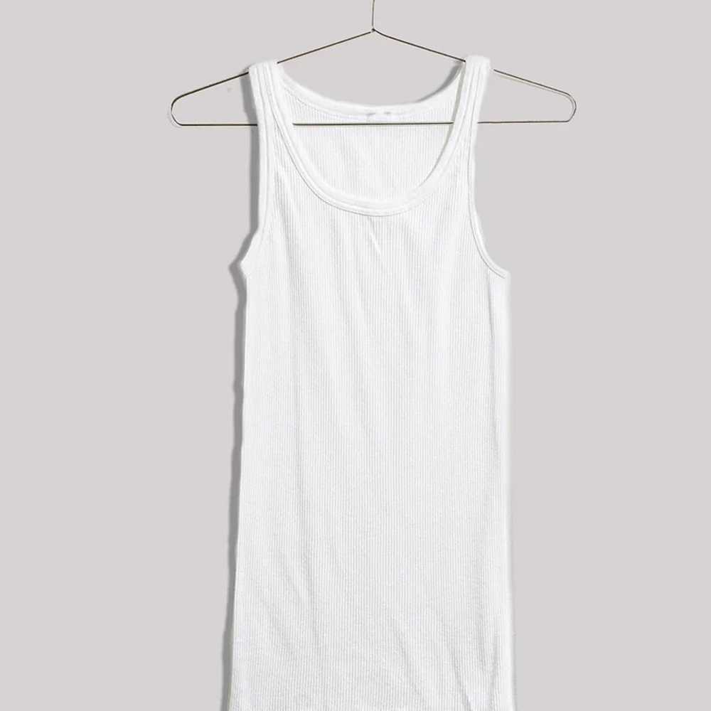 The Corsica Tank in White | Vintage Deadstock Rib… - image 6