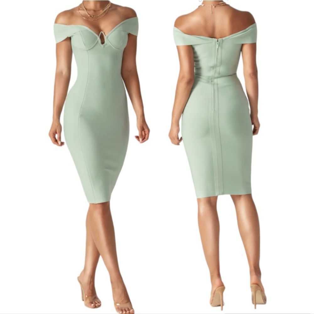 Unbrnd Alieva Jade Off Shoulder Bandage Dress Siz… - image 2