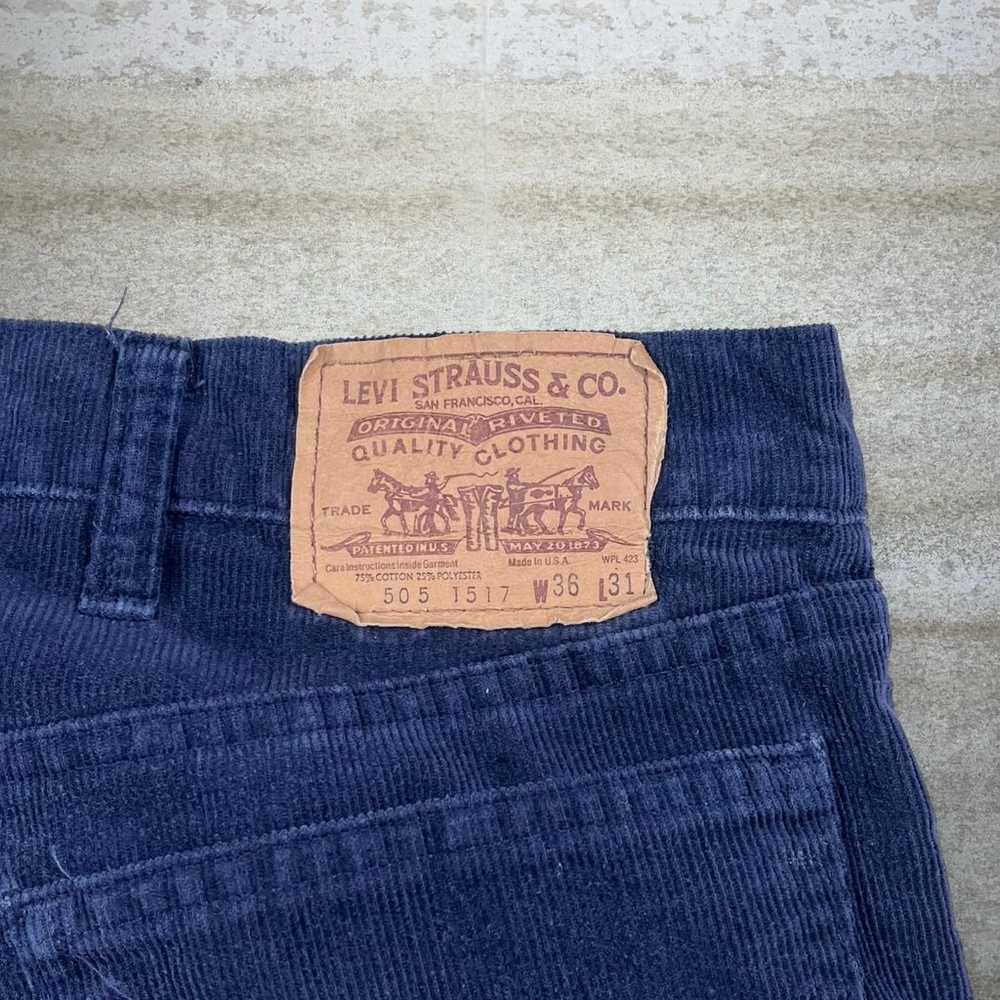 True Vintage Levis Corduroy Pants 505 Straight Fi… - image 4
