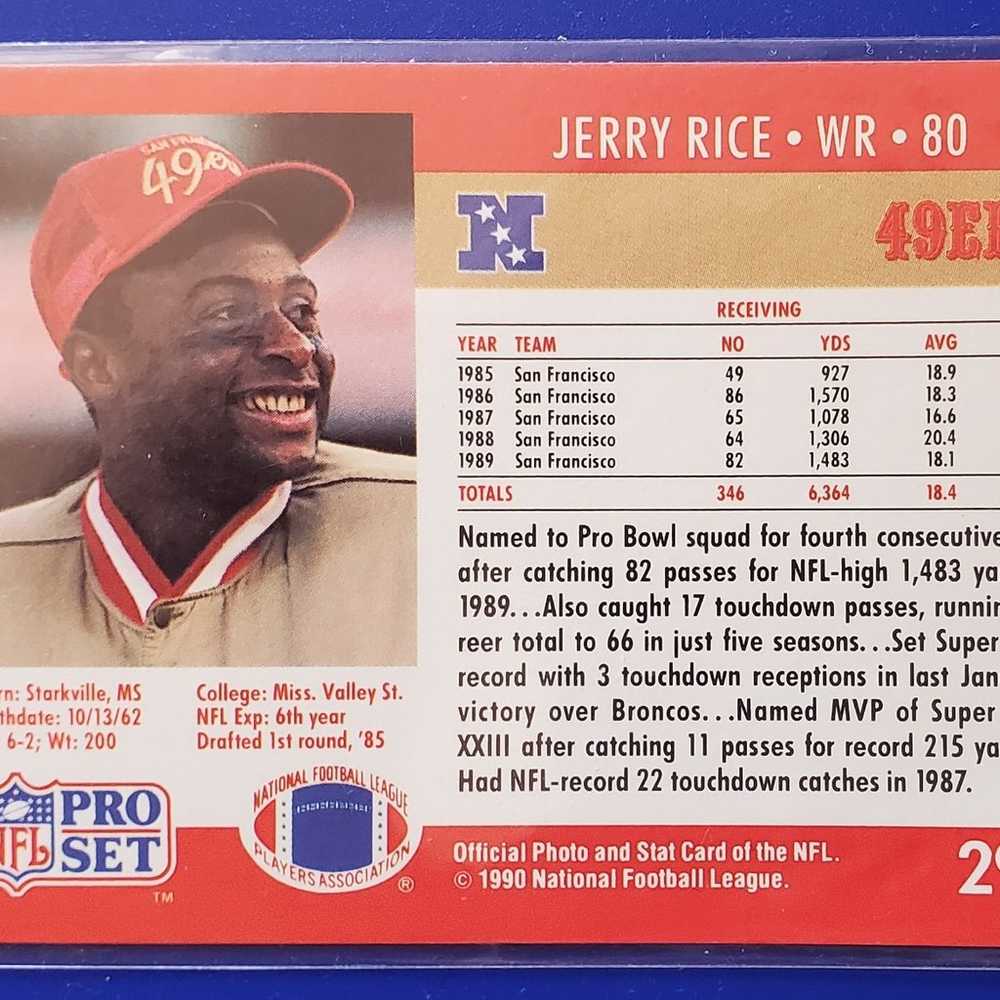 JERRY RICE 1990 NFL PROSET # 295 - image 2