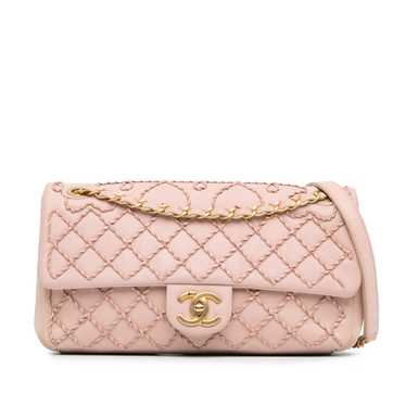 Pink Chanel Twist Quilted Heart Flap Crossbody Bag