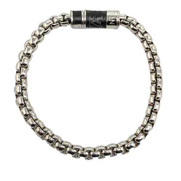 Silver Louis Vuitton Monogram Eclipse Chain Bracel