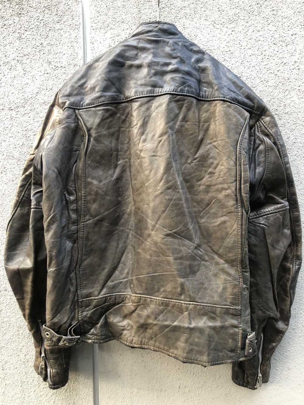 Schott × Vintage Vintage schoot leather jacket bl… - image 8