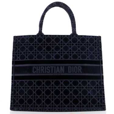 Christian Dior Book Tote Cannage Embroidered Velve