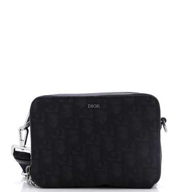 Christian Dior Double Zip Crossbody Pouch Oblique 