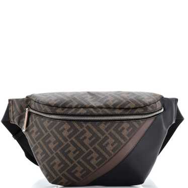FENDI Zip Belt Bag Zucca Coated Canvas and Leather