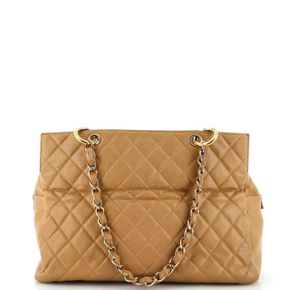 CHANEL Grand Timeless Shopping Tote Quilted Caviar - image 3