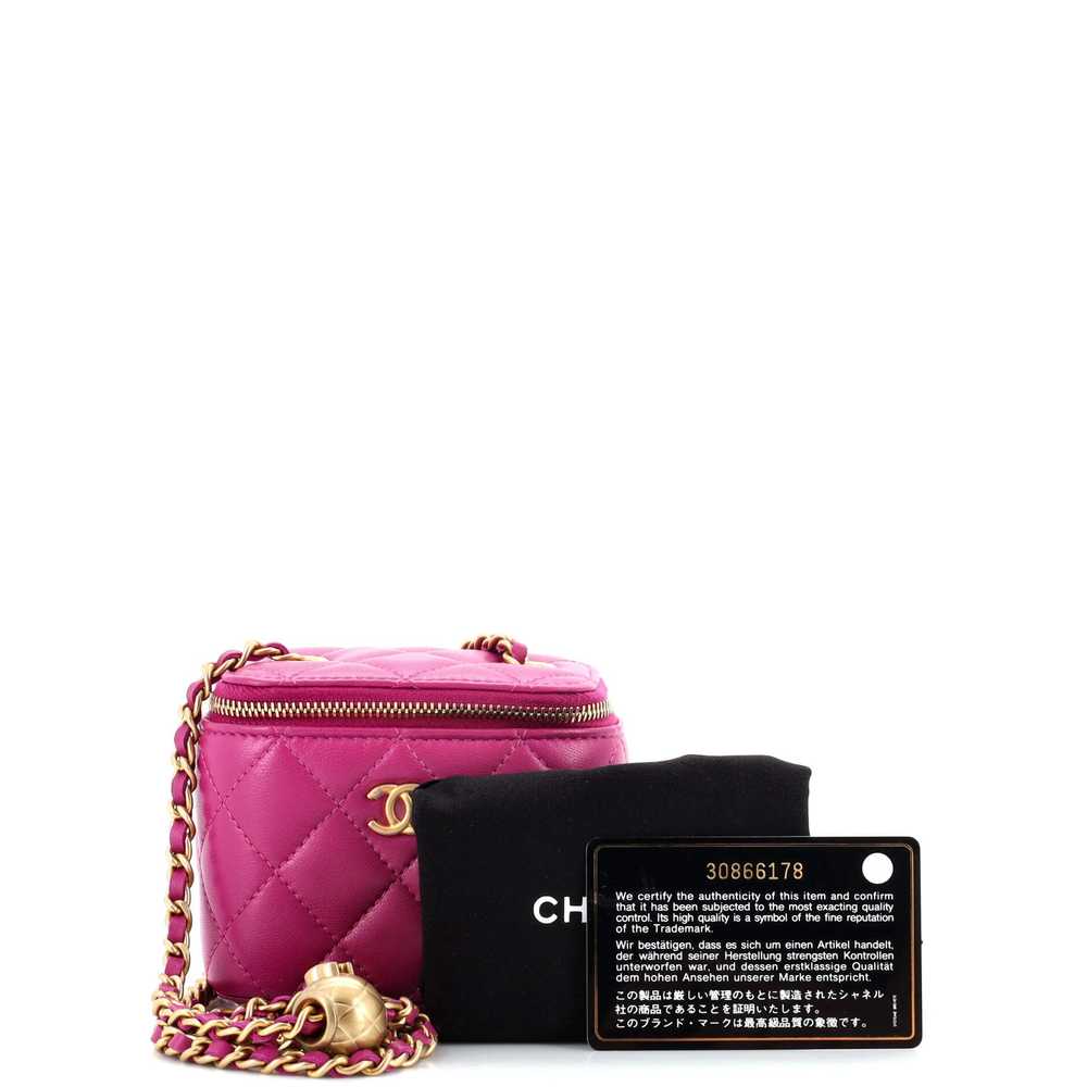 CHANEL Pearl Crush Vanity Case with Chain Quilted… - image 2