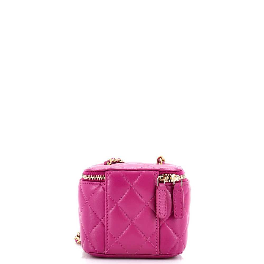 CHANEL Pearl Crush Vanity Case with Chain Quilted… - image 4