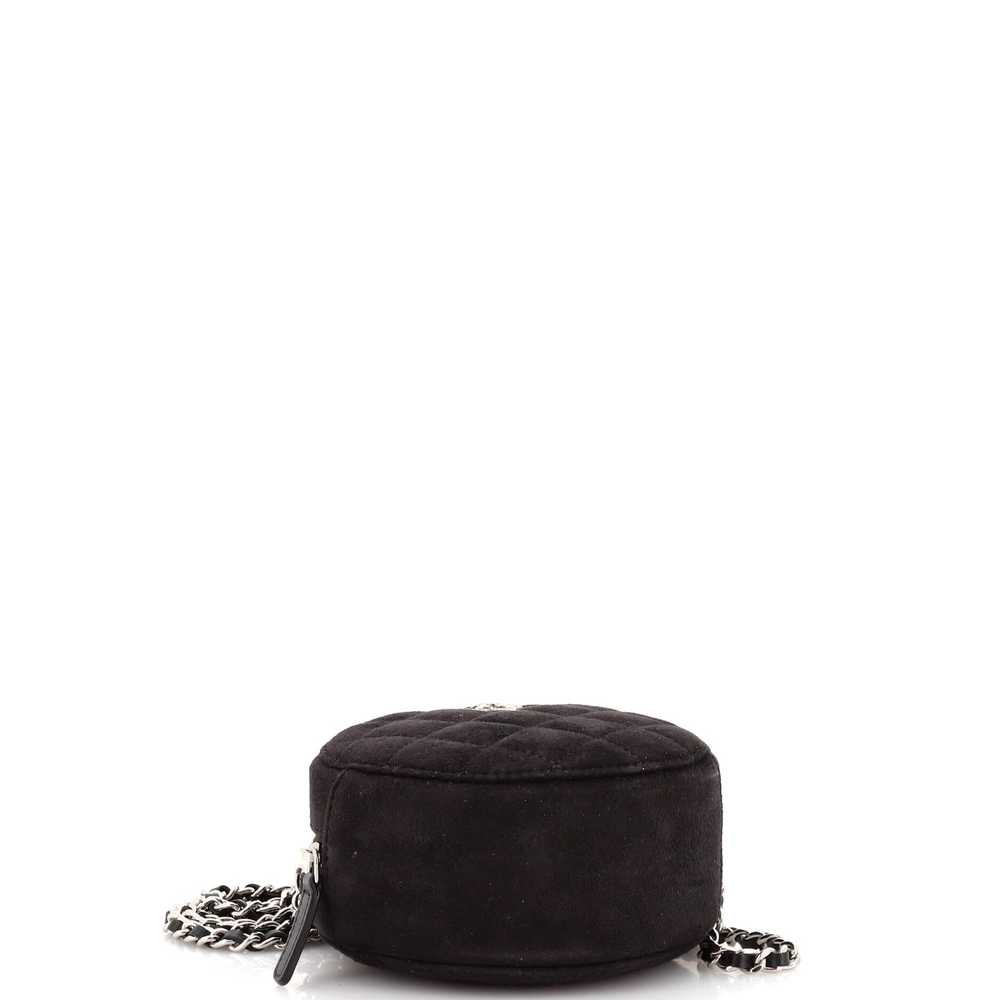 CHANEL Star Round Clutch with Chain Quilted Suede… - image 5