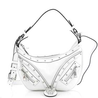 VERSACE Repeat Hobo Studded Leather Small