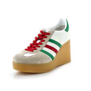 GUCCI x Adidas Women's Gazelle Wedge Sneakers Leat