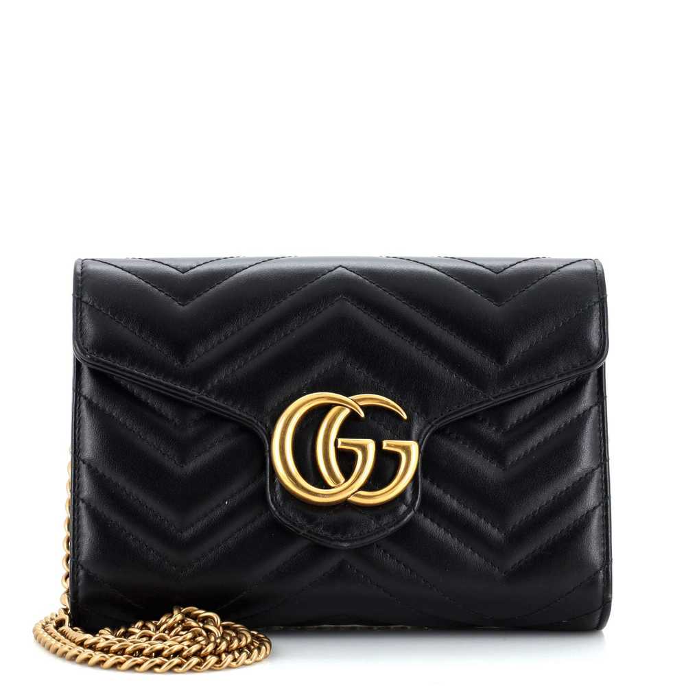 GUCCI GG Marmont Chain Wallet Matelasse Leather M… - image 1