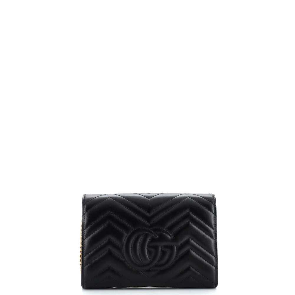 GUCCI GG Marmont Chain Wallet Matelasse Leather M… - image 3