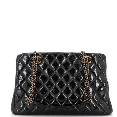 CHANEL CC Eyelet Tote Quilted Patent Medium