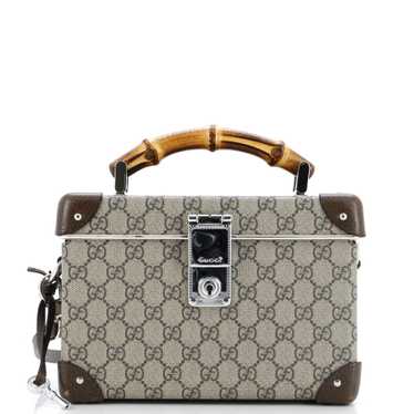 GUCCI Bamboo Globe-Trotter Vanity Case GG Coated C
