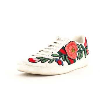 GUCCI Freya Hartas Ace Sneakers Embroidered Leathe