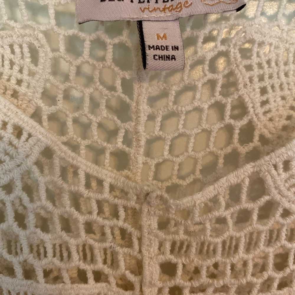 Blu Pepper Vintage women’s crochet top size M - image 5