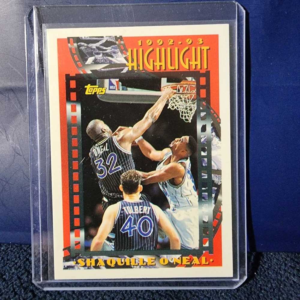 Shaquille oneal topps 1992 highlights magic nba b… - image 1
