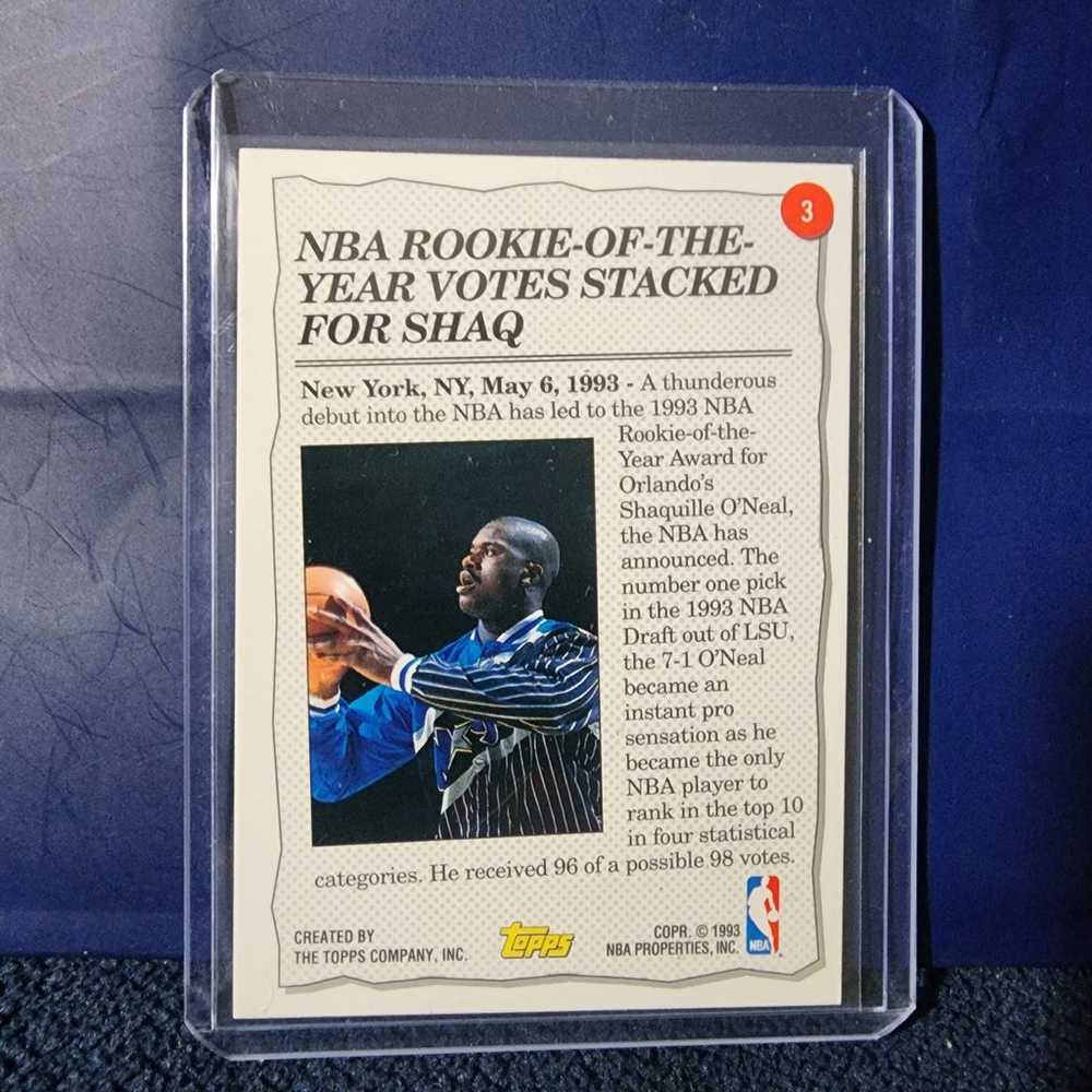 Shaquille oneal topps 1992 highlights magic nba b… - image 3