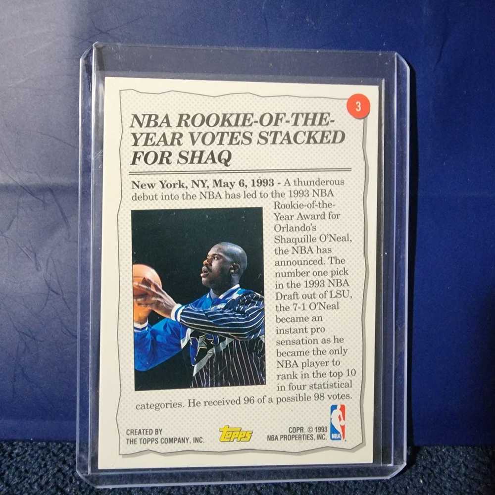 Shaquille oneal topps 1992 highlights magic nba b… - image 4