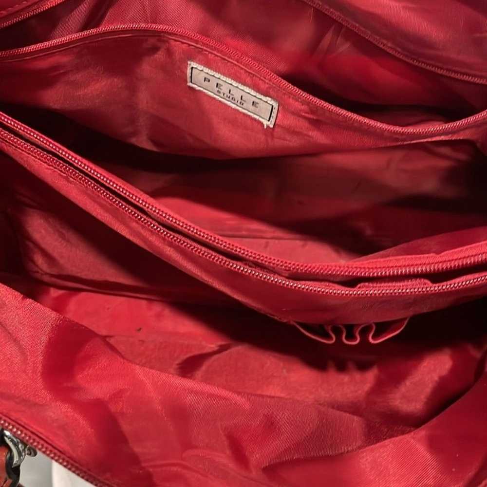 Pelle Studio Wilson Genuine Leather Bag Red Commu… - image 8