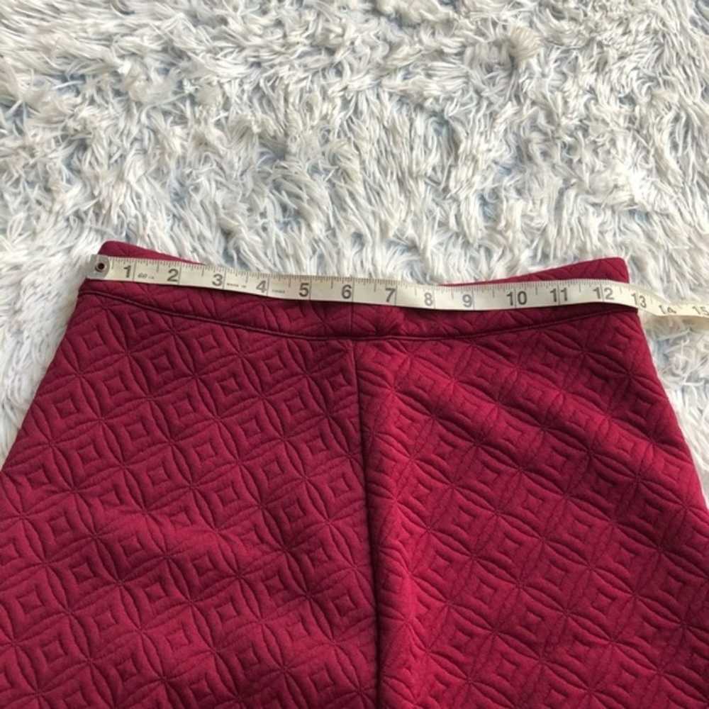 NWT Forever 21 quilted burgundy red a-line high r… - image 5